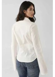 Hiccup قميص بأكمام طويلة وقصة ضيقة