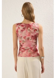  Collection Multicolor Fitted/Fitted Gather/Drape Detail Knitted Blouse Twoss25Bz00384