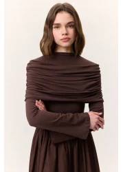 Manuka فستان بني طويل واسع