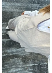 Qenz Triple Striped Double Set - Beige