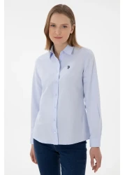 U.S. Polo Assn. Women's Light Blue Long Sleeve Basic Shirt 50307726 -Vr003