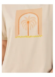 Styli Graphic Printed Short Sleeve T-Shirt and Pyjama Set