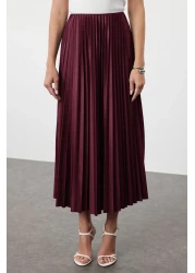  Collection Plum Pleated Maxi Skirt Twoss24Et00041