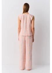 Suwen Shiny Strappy Masculine Pajama Set