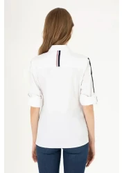 U.S. Polo Assn. Women's White Long Sleeve Shirt