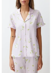  Collection Colorful Floral Print 100% Cotton RuFFle Sleepwear Set - THMSS24PT00227