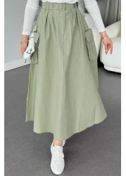 İKLİM LİFE Cargo Pocket Belted Skirt