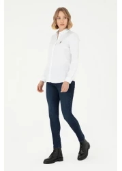 U.S. Polo Assn. Women's White Long Sleeve Basic Shirt 50295710 -Vr013