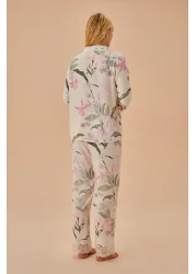 Suwen Floral Patterned Masculine Pajama Set