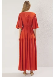  Collection فستان منسوج طويل مسطح من البلاط TWOSS25EL00776