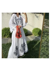 Lavanta Tekstil Embroidered Shirt Skirt Set