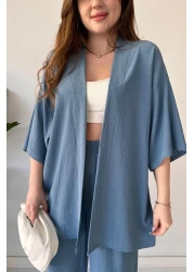 MaziButik مجموعة من قطعتين من النسيج القطني النيلي