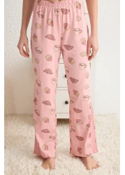  Collection Gray Slogan Printed 100% Cotton Knitted Pajamas Set - Thmss25Pt00162