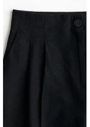 H&M Wide Linen-blend Trousers