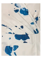 Styli فستان ماكسي بطبعة زهور وتصميم ملفوف على شكل حرف A