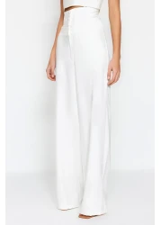  Collection Woven Ecru Corset Trousers - TPRSS23PL00033