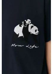  Collection طقم بيجامة شورت رياضي قطن 100% مطبوع باندا - THMSS22PT00005