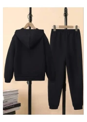 Renna Mood طقم بدلة رياضية كارديجان للفتيات/الأولاد باللون الأسود من NASA