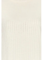  Modest فستان تريكو بياقة حجرية TCTAW24EB00015