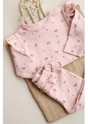 OhlalaKoala Rose Printed Ruffled Body Tights Set