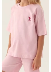U.S. Polo Assn. US Polo Assn Licensed Simple Neon Pink Girl's Bermuda Suit
