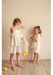 Oh La La Koala For Little Ones Olive Embroidered Polo Neck Shorts Set