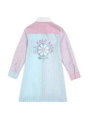 U.S. Polo Assn. Girl's Colorful Long Sleeve Polo Neck Sequin Detailed Woven Dress 50301083-Vr034