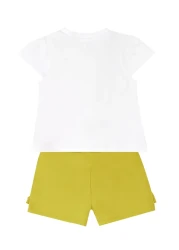 Denokids Muzip Cats Frilly Girl's Summer T-Shirt Shorts Set