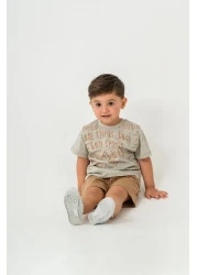 Titimixkids طقم تي شيرت صيفي قصير للأولاد مكون من قطعتين