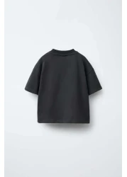 Magu Boys' Cotton Black Lion Printed T-Shirt and Striped Pants Set