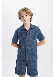 Defacto Boys' Set of 2 Print Short Sleeve Shirt Shorts C2189A824Hs