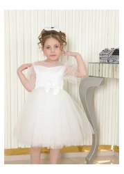 TREEMASS Girl's dress, satin and pearls Dream Tulle TREEMASS511