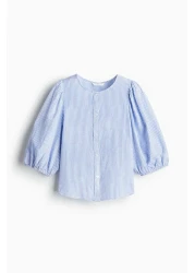 H&M بلوزة من مزيج الكتان