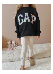 CAP baby Girl's Suit with Floral Printed Tights