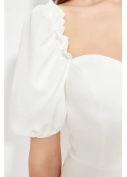  Collection Bridal White Woven Evening Dress Night Graduation Dress Tprss21El0053