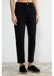  Collection Black High Waist Mom Jeans Twoaw24Je00076