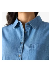 Lee Cooper قميص بجيب وأكمام طويلة