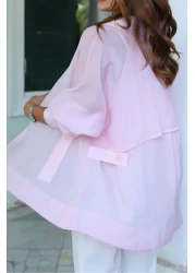 Suzi Buttoned Chiffon Design Shirt 5002