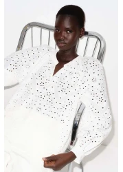 H&M Broderie anglaise blouse