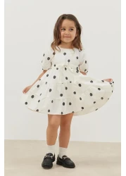 Fahhar Kids فستان أسود منقط بطبقات