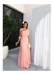 ESRAHELVACI فستان بنمط الباتيك بكتف واحد