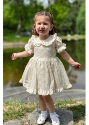 Baby Animals Baby Girl Dress Girl's Dress Birthday Party Wedding Dress Ruched Short Sleeve Lined Dress