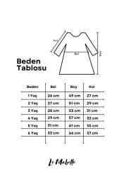 Le Mabelle فستان بناتي وردي بأكمام طويلة مطرز بالزهور - رينا