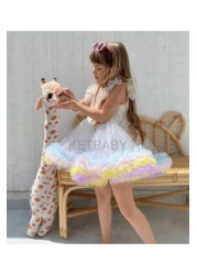 KETBaby فستان بناتي كرينولين - قوس قزح