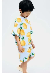 H&M طقم سويت شيرت مطبوع مكون من قطعتين