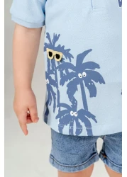 Chicsy Baby Lakos Style Palm Print Adjustable Short Sleeve Shorts Set for Kids and Baby