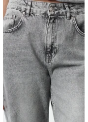  Collection Gray High Waist Wide Leg Wide Leg Jeans Twoaw25Je00178