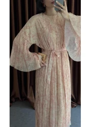 HAZELANNA Pastel Tone Belted Maxi Dress