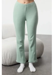  Collection Mint Brushed Soft Corded Cardigan Knitted Pajamas Set Thmaw25Pt00074