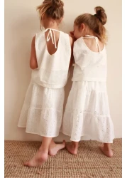 Oh La La Koala For Little Ones مجموعة الفتيات ذات الظهر المطرزة باللون الأبيض